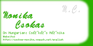 monika csokas business card